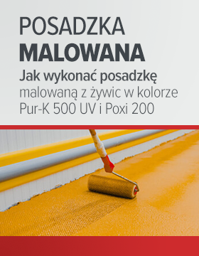 Wykonanie posadzki malowanej w kolorze Pur-K 500 UV i Poxi 200